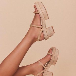 Cult Gaia Tan Sandals
